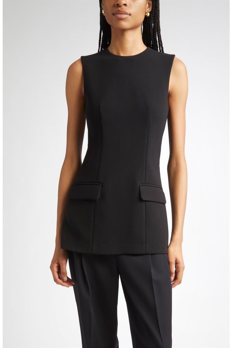 Sleeveless Pocket Top, Main, color, BLACK