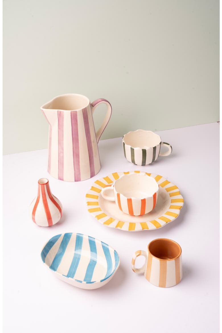 Stripe Mug, Alternate, color, BROWN