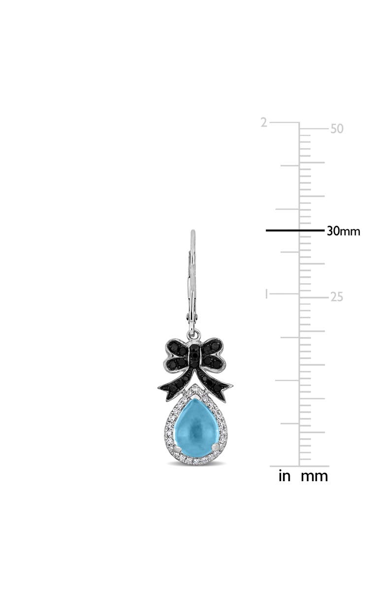 Julianna B. Blue Topaz & Diamond Bow Ribbon Earrings 14K, Alternate, color, Topaz
