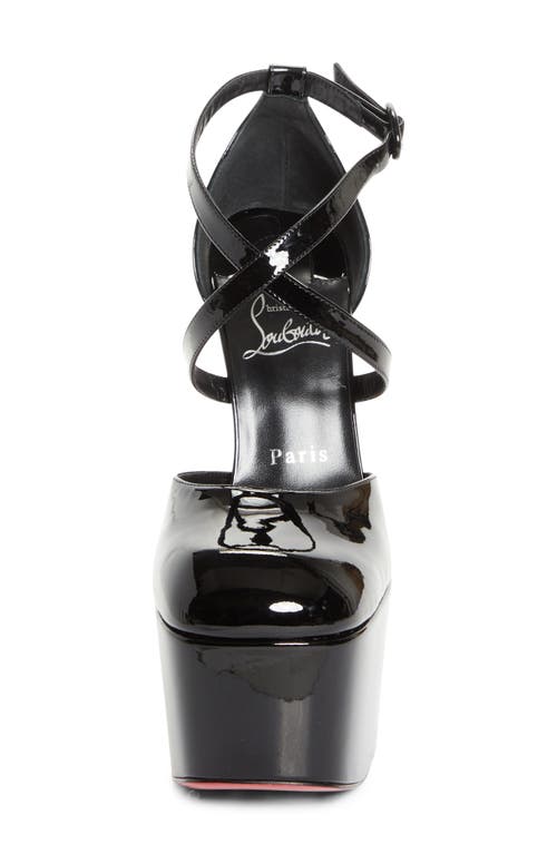 Christian Louboutin Aquadorcet Platform D'orsay Ankle Strap Pump In Black