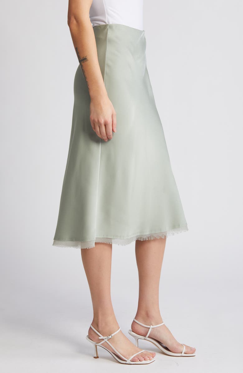 RUE SOPHIE Kat Satin Midi Skirt, Alternate, color, 