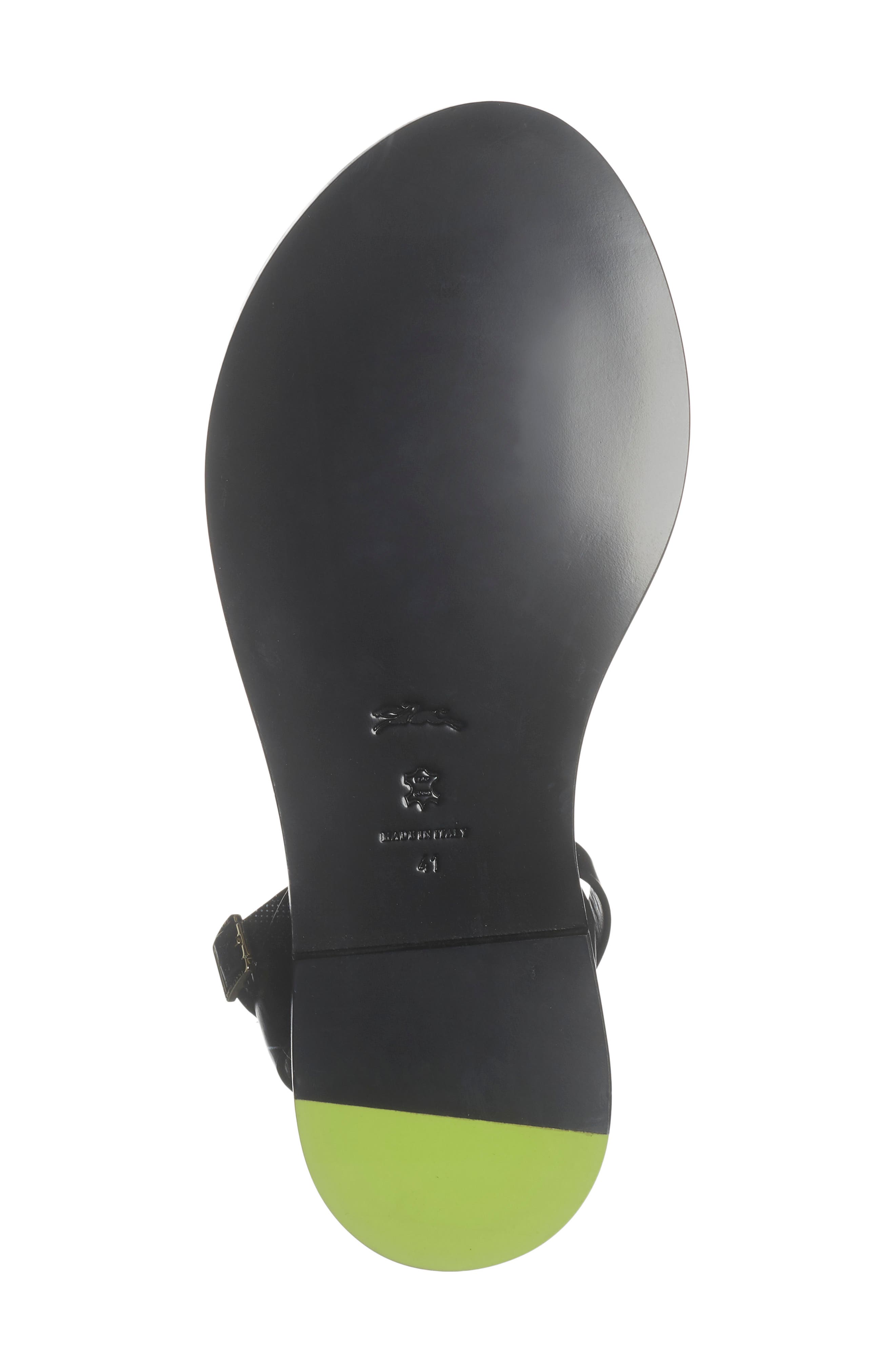 Longchamp Jute Sandal, Alternate, color, Black