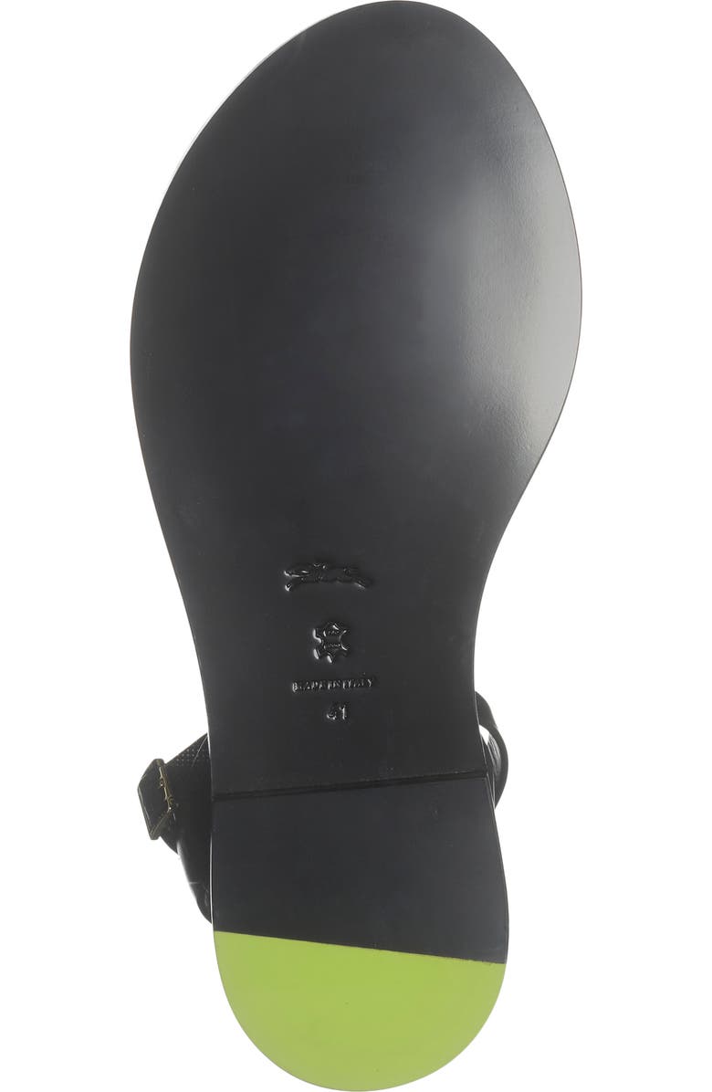 Longchamp Jute Sandal, Alternate, color, Black