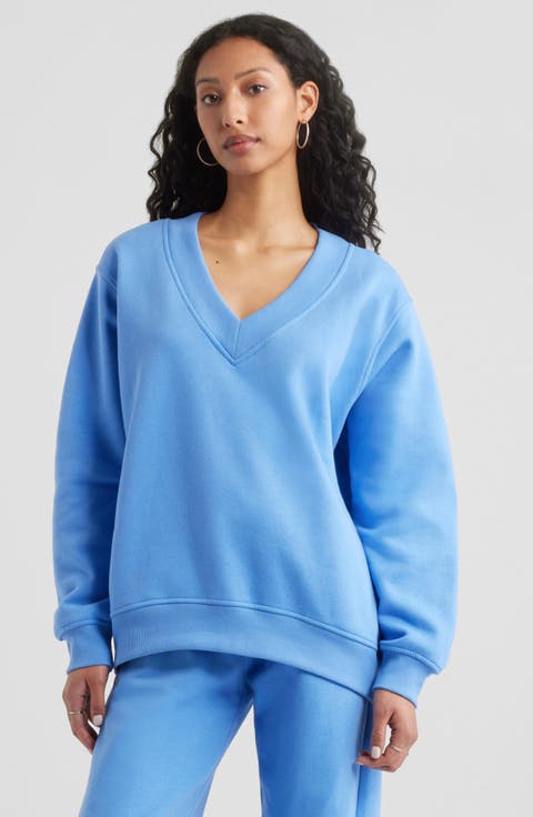 Oversize V-Neck Sweatshirt