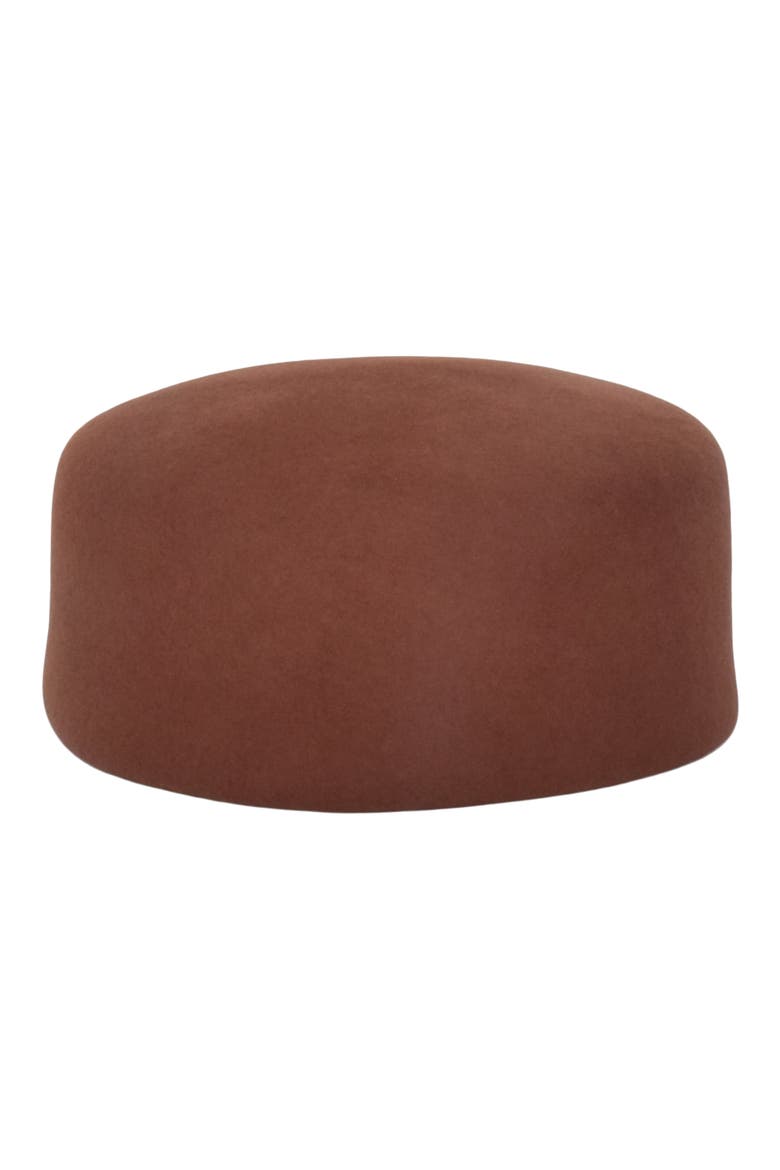 Lauren Wool Felt Pillbox Hat, Main, color, CLAY