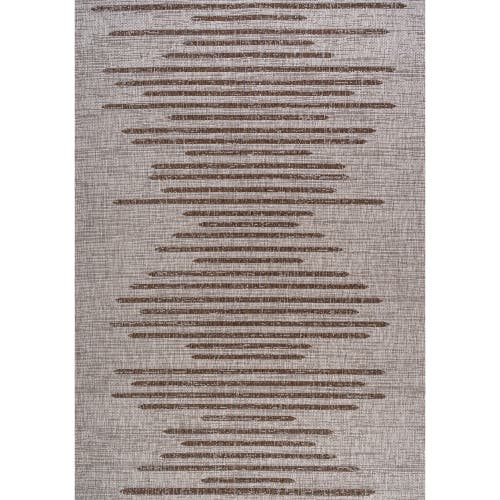 Jonathan Y Zolak Berber Stripe Geometric Indoor/outdoor Area Rug In Beige/brown