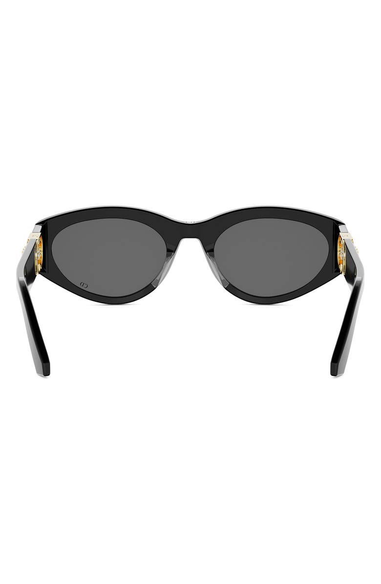 DIOR 30Montaigne B7I 54mm Butterfly Sunglasses, Alternate, color, Shiny Black / Smoke