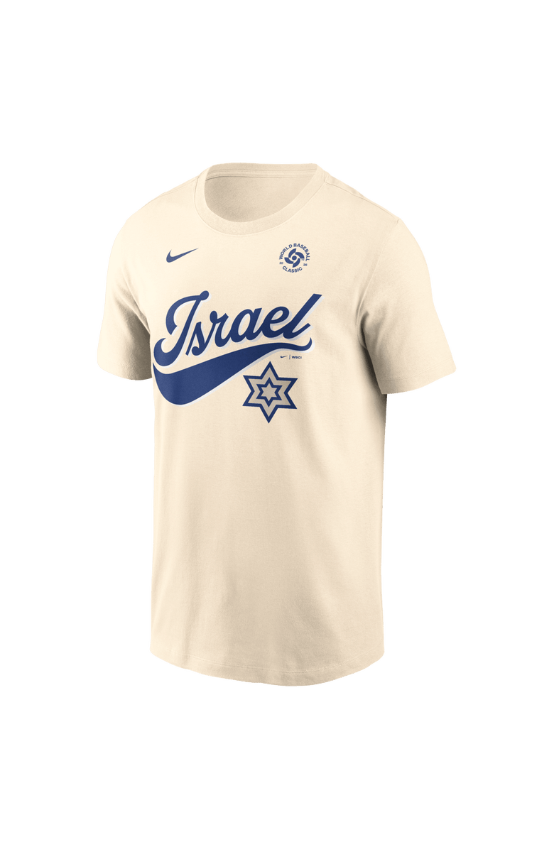 Nike Men's Nike Cream Israel Baseball 2026 World Baseball Classic Local T-Shirt, Alternate, color, Cream