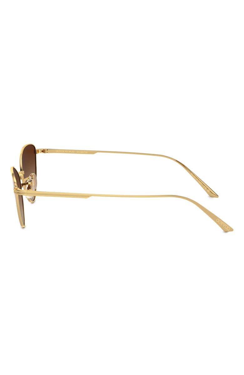 Oliver Peoples x KHAITE 1998C 56mm Cat Eye Sunglasses, Alternate, color, Gold