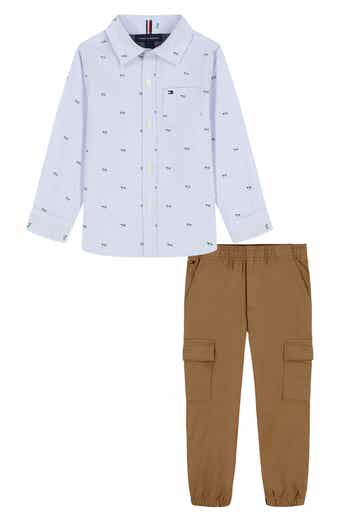 Tommy Hilfiger Woven Button-Up & Pants Set