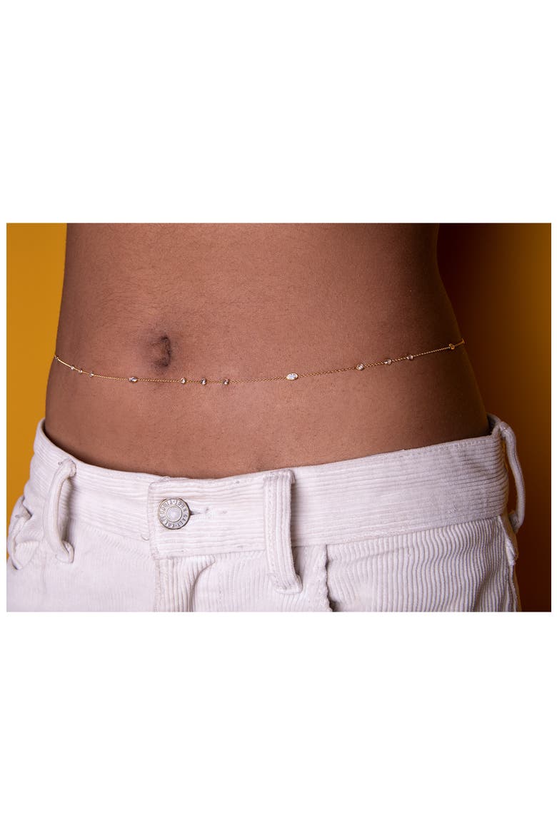 Crystal Station Belly Chain, Alternate, color, GOLD