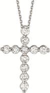 ALLUREZ Lab Diamond Cross Pendant Necklace in 14k