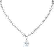 CZ by Kenneth Jay Lane Pear Cut Cubic Zirconia Pendant Necklace