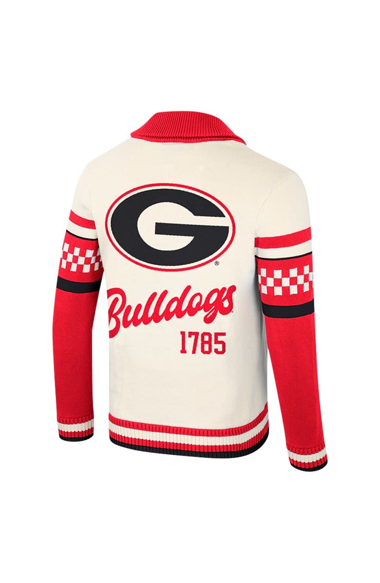 COLOSSEUM Women's Colosseum Cream Georgia Bulldogs Wild Collective Button-Up Jacquard Sweater, Alternate, color, Cream