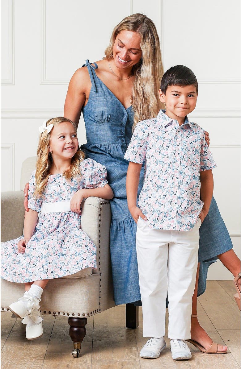 Hope & Henry Women's Organic Chambray Maxi Dress, Alternate, color,