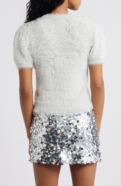 Bp. Fuzzy Metallic Sweater In Brown