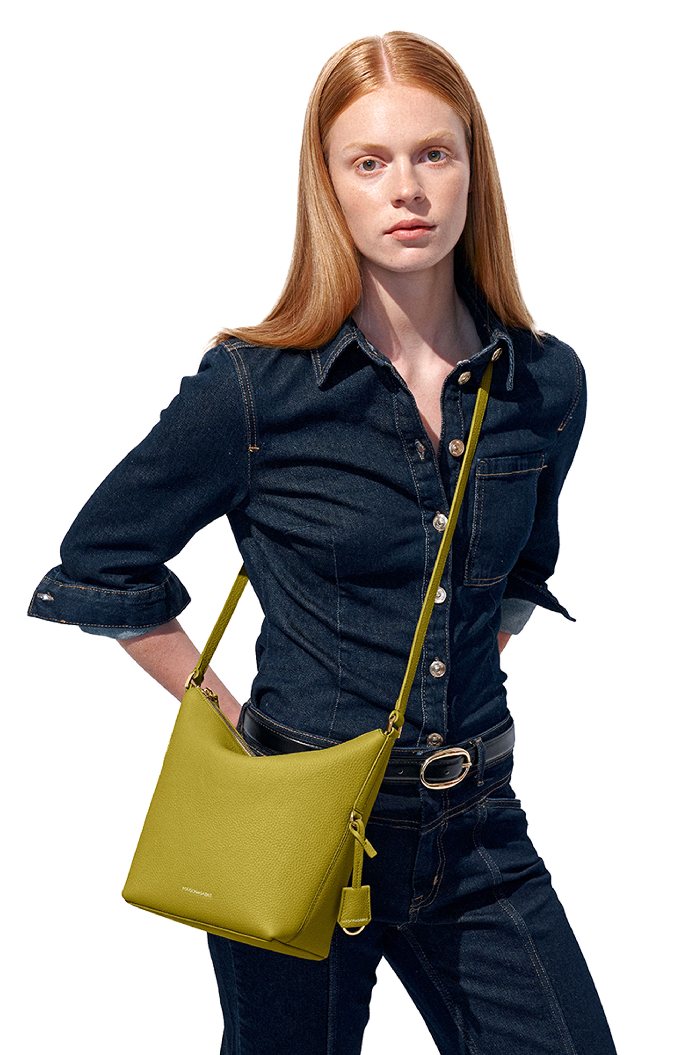 The Zipped Bucket Bag, Alternate, color, Martini Green