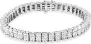 Haus of Brilliance 14K White Gold 5.00 Cttw Diamond Belt and Buckle Tennis Bracelet