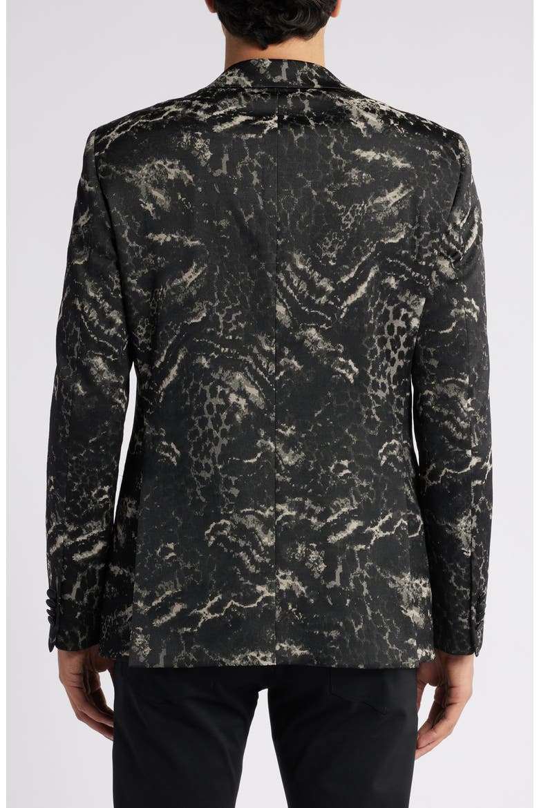 Patterned Peaked Lapel Dinner Jacket, Alternate, color, MULTI