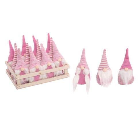 9.84 in Multicolored Valentines PGnomes Set of 12 Decorative Objects for Valentine's Day