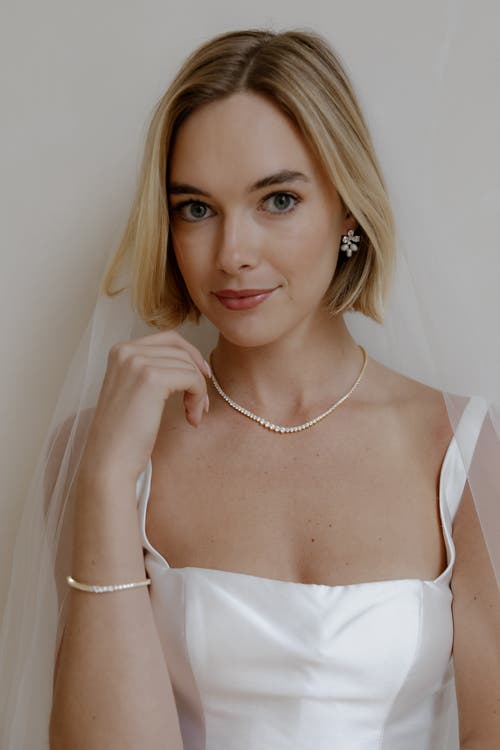 Untamed Petals Mayfair Tennis Necklace In Metallic