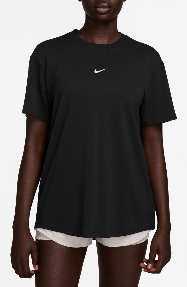 Nike One Relaxed Dri-FIT T-Shirt, Main, color, 011 Black/White