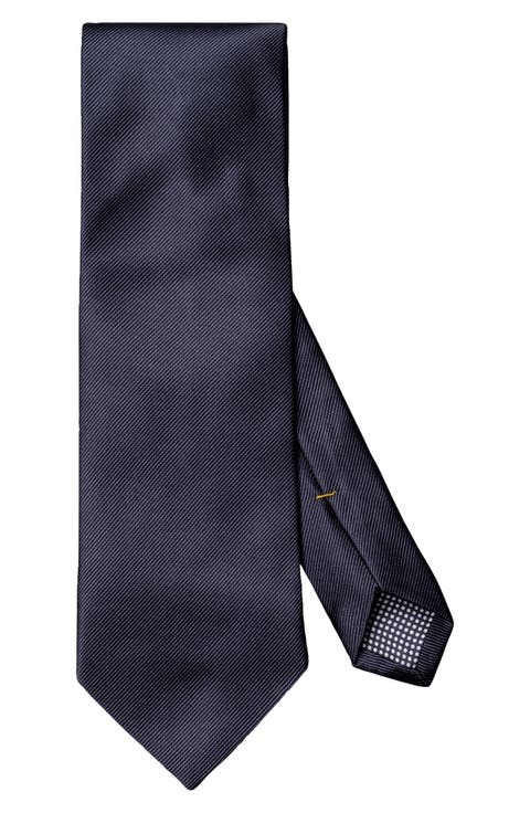 Navy Solid Silk Twill Tie