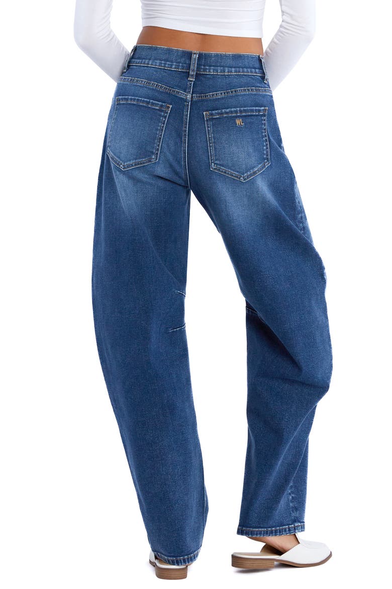 Luring High Waist Barrel Jeans, Alternate, color, LURING BLUE