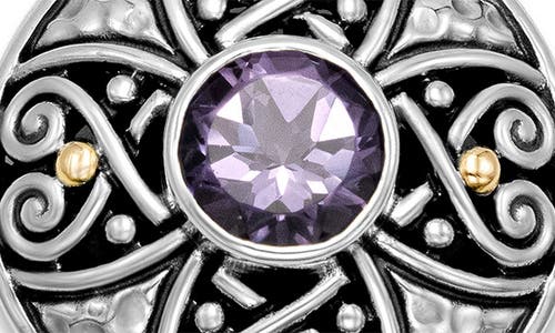 Samuel B. Round Filigree Pendant In Purple