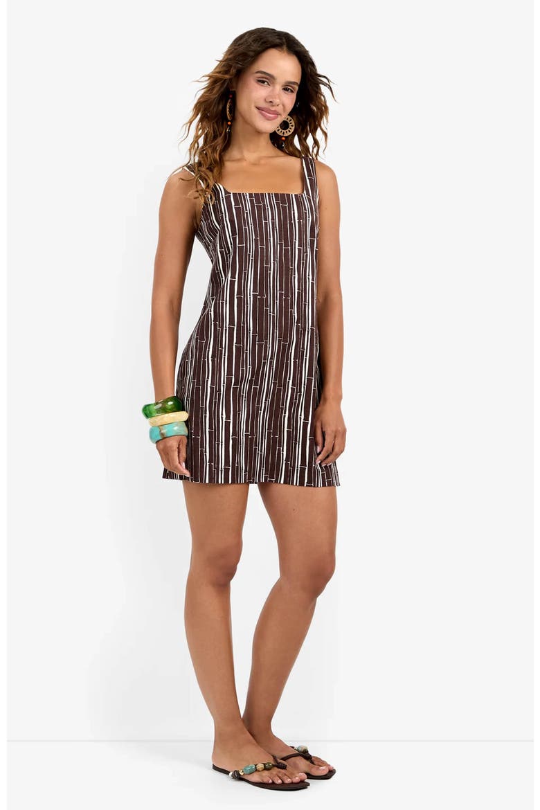 Aspire Tropical Print Dress, Alternate, color, Bamboo