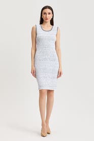 Ming Wang Soft Knit Knee-Length Sheath Dress