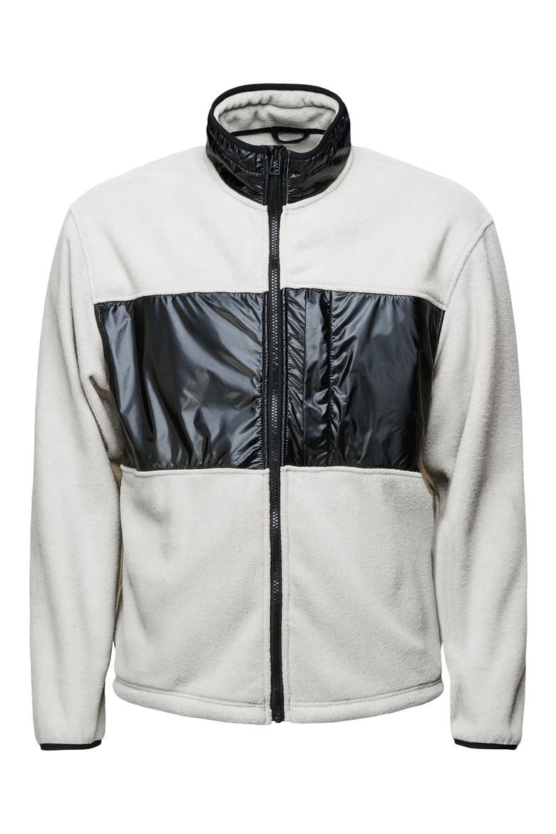 Water Resistant Fleece Jacket, Alternate, color, OFF WHITE