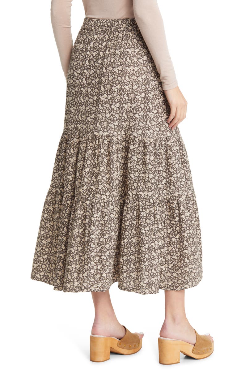 Faherty Valentina Floral Dream Organic Cotton Gauze Skirt, Alternate, color, 