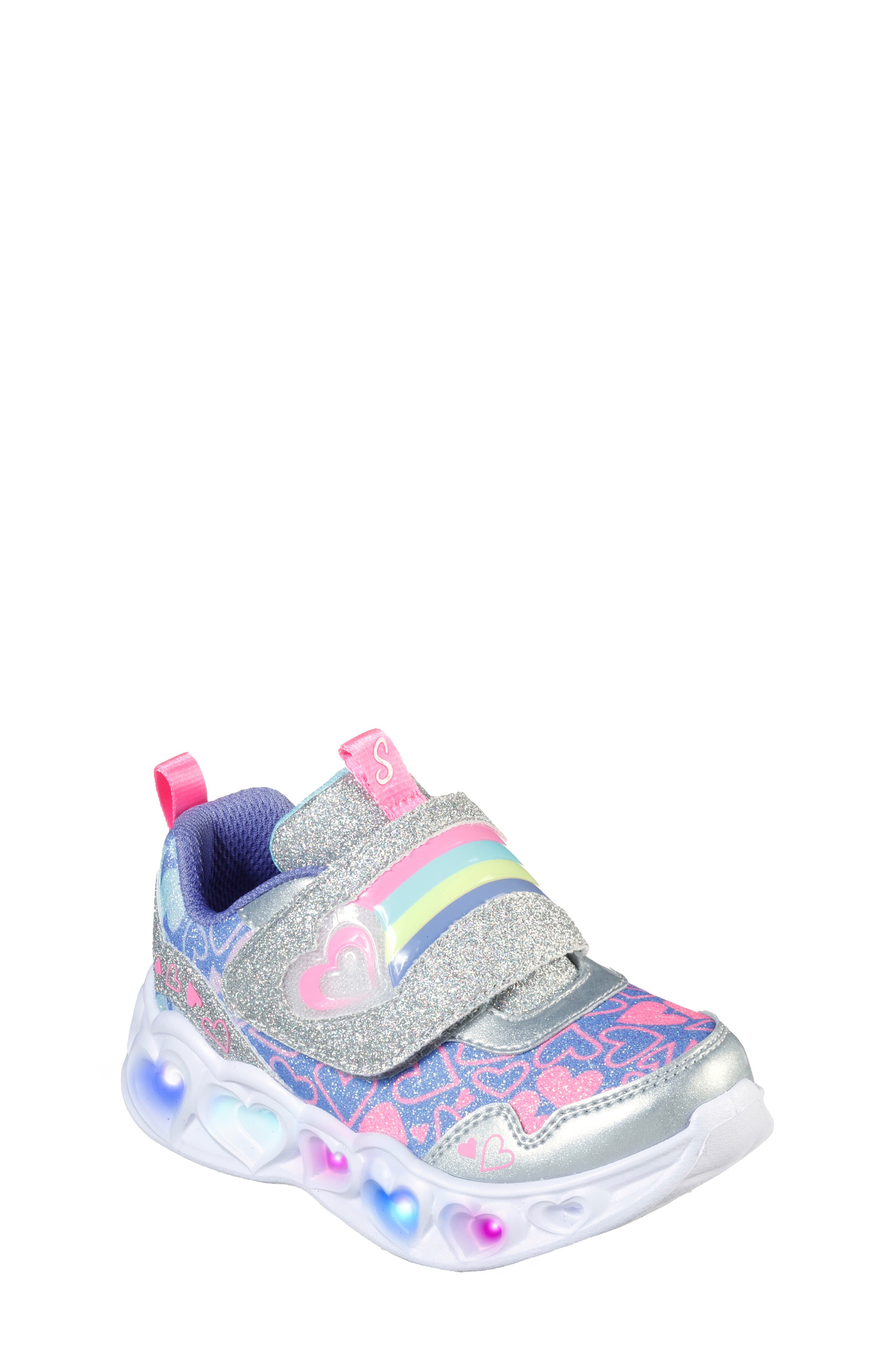 SKECHERS Heart Lights Light-Up Sneaker, Main, color, 