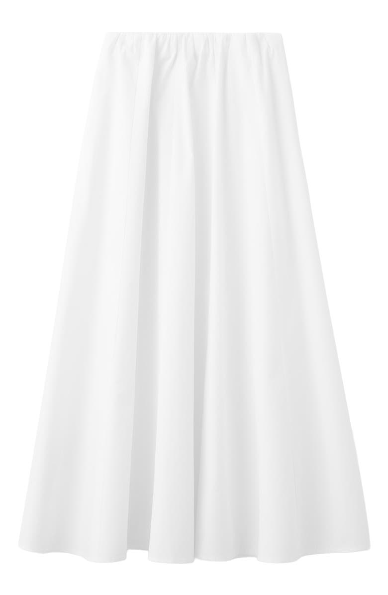MANGO Falda Newcreta Cotton A-Line Skirt, Alternate, color, White