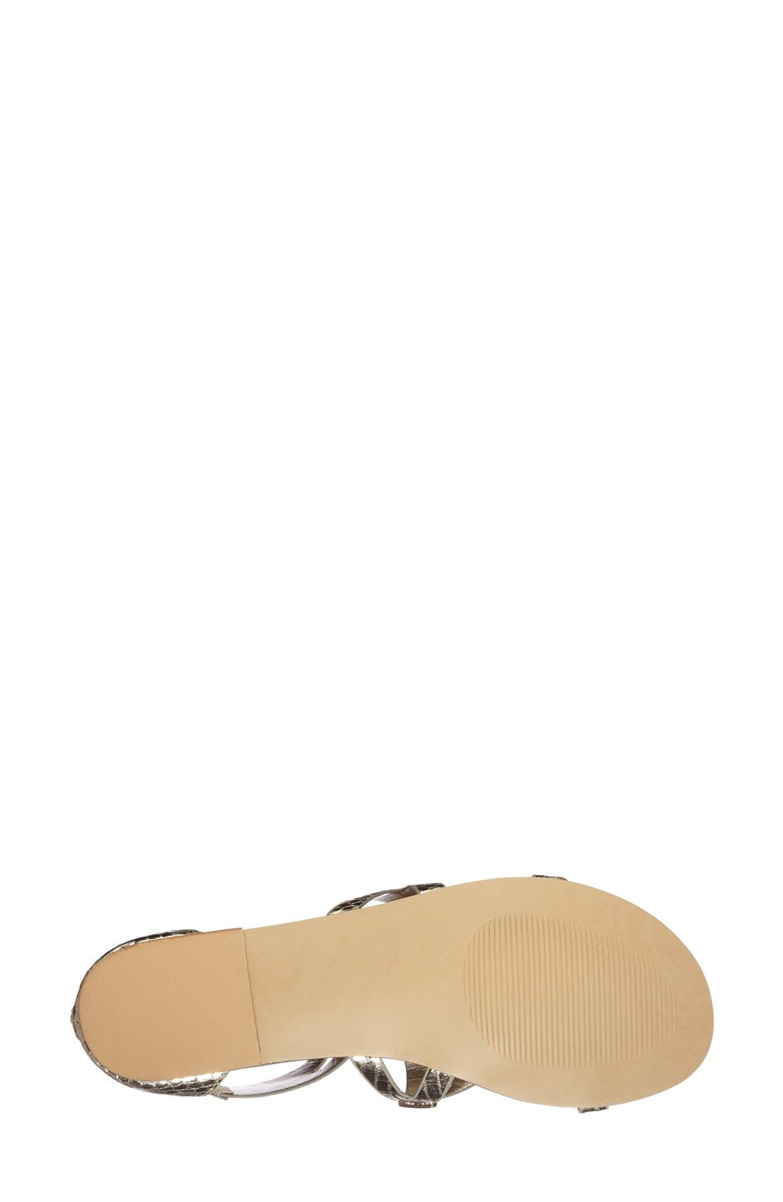 'Comly' Gladiator Sandal, Alternate, color, GOLD SNAKE