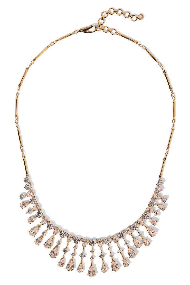 Hera Fringe Frontal Necklace, Main, color, GOLD/ PINK