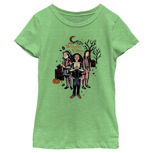 Girl's Hocus Pocus 2 Witchy Vibes Portrait  Graphic T-Shirt in Green Apple  product