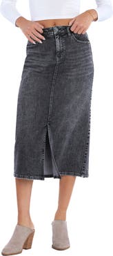 Wash Lab Denim Mallory Denim Midi Skirt