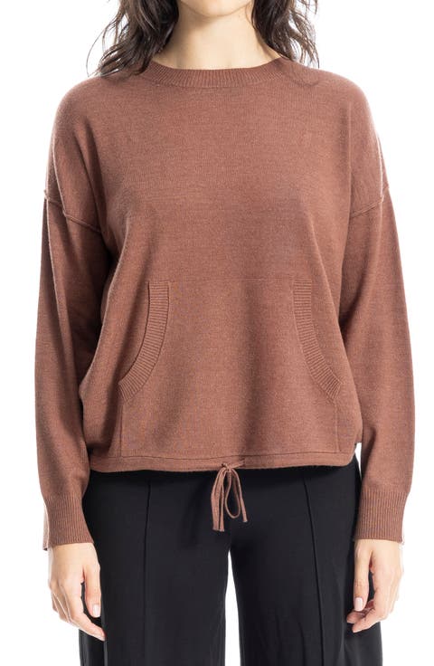 Drawstring Hem Pullover Sweater