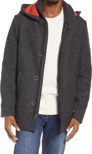 Hooded peacoat online