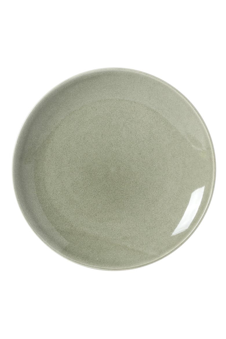 Castle Peak 12-Piece Reactive Glaze Stoneware Dinnerware Set, Alternate, color, Green