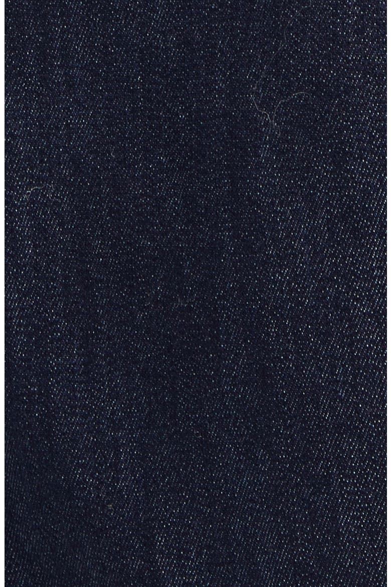 Annabella Ruffle Detail Denim Dress, Alternate, color, INDIGO