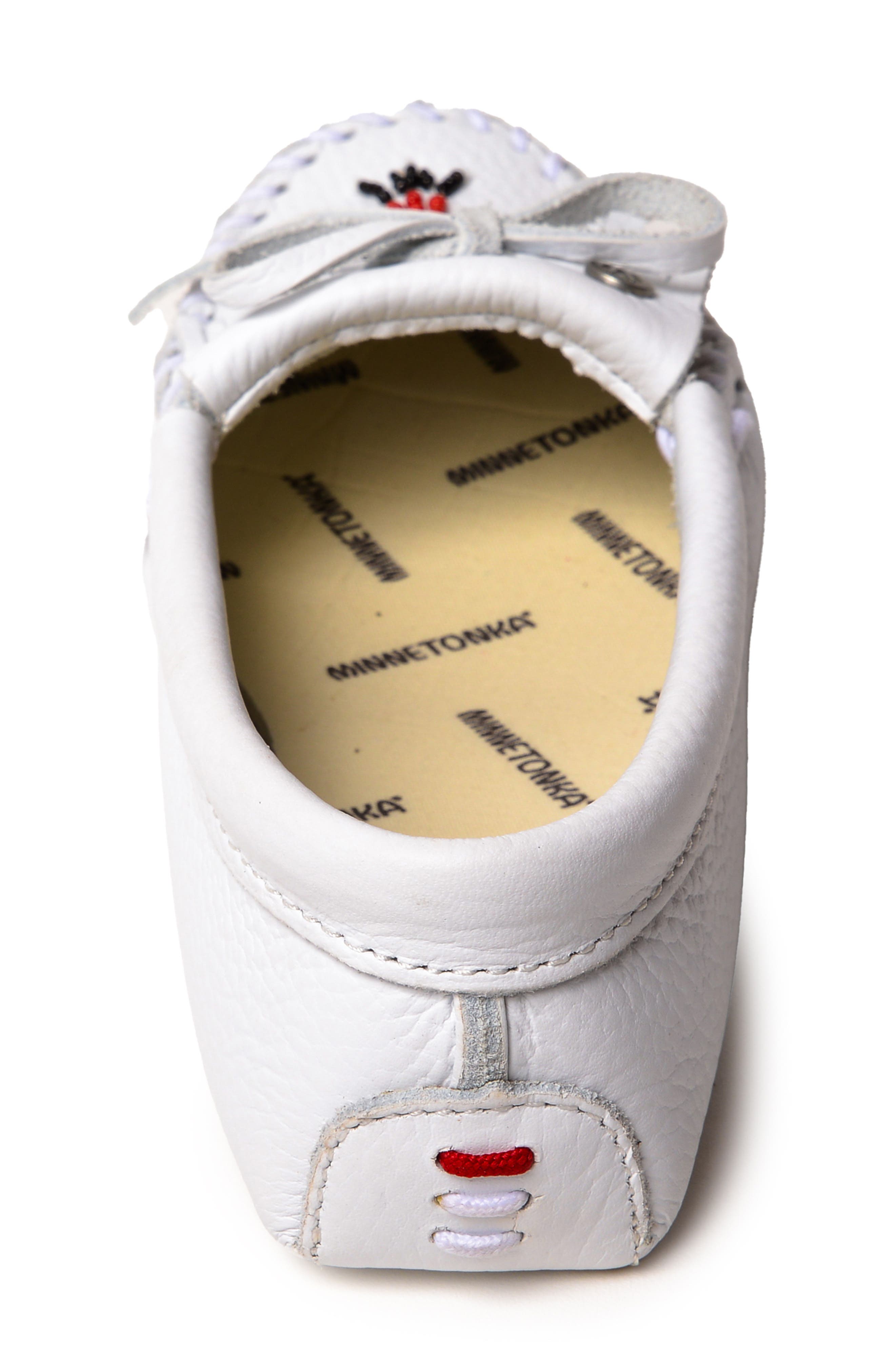 Minnetonka x Lucie Skjefte Thunderbird 'Animikii' Softsole Slipper, Alternate, color, White