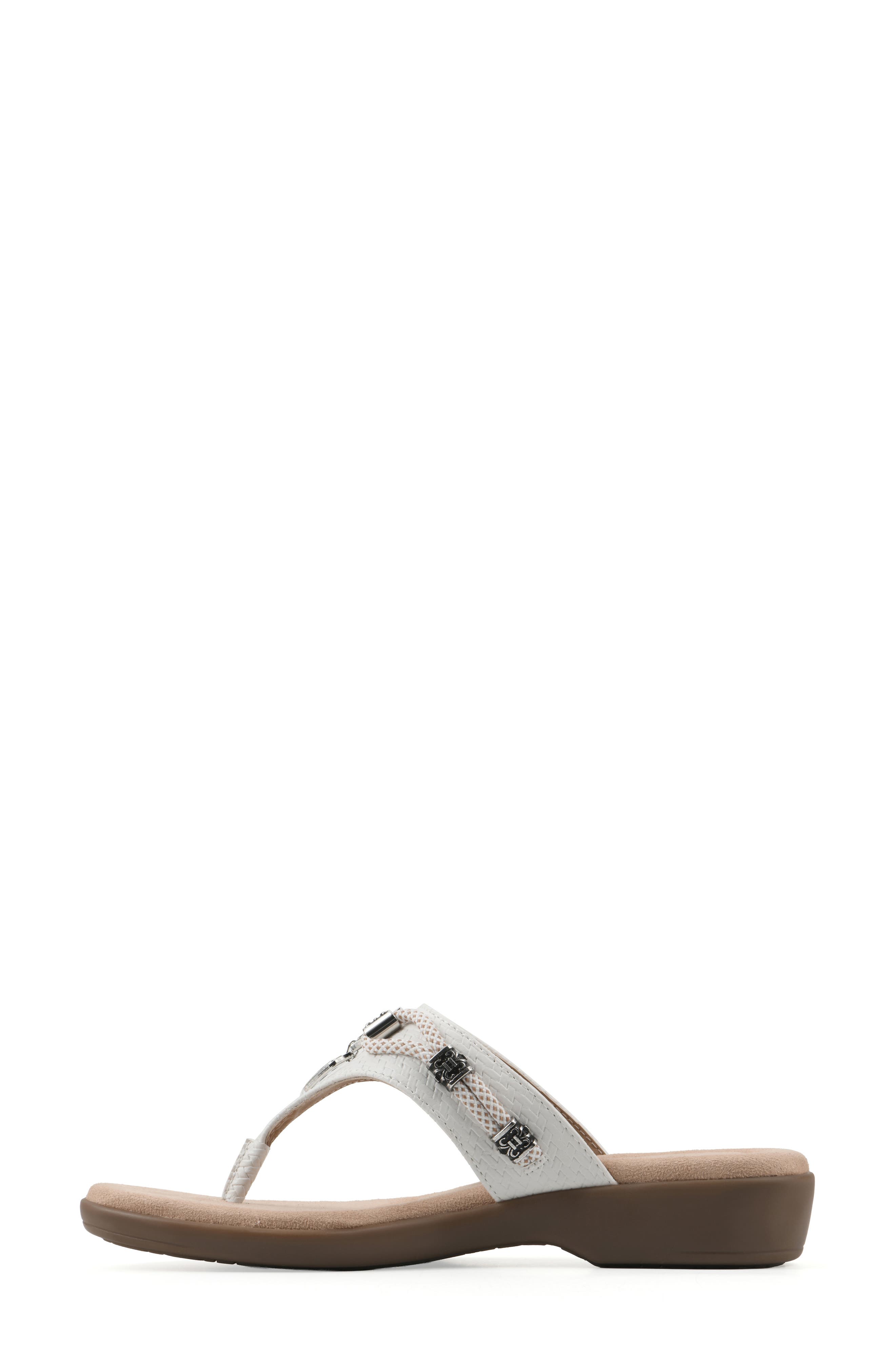 Bainah Thong Sandal, Alternate, color, WHITE/ WOVEN