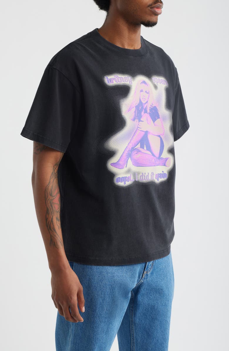 BRAVADO Oversize Britney Spears Tour Graphic T-Shirt, Alternate, color, Washed Black