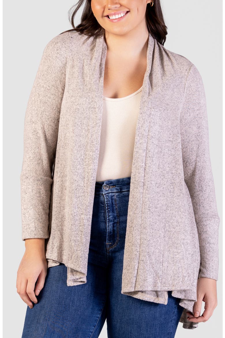 Open Front Waterfall Cardigan, Main, color, OATMEAL