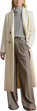 Lauren Ralph Lauren Double Breasted Wool Blend Reefer Coat