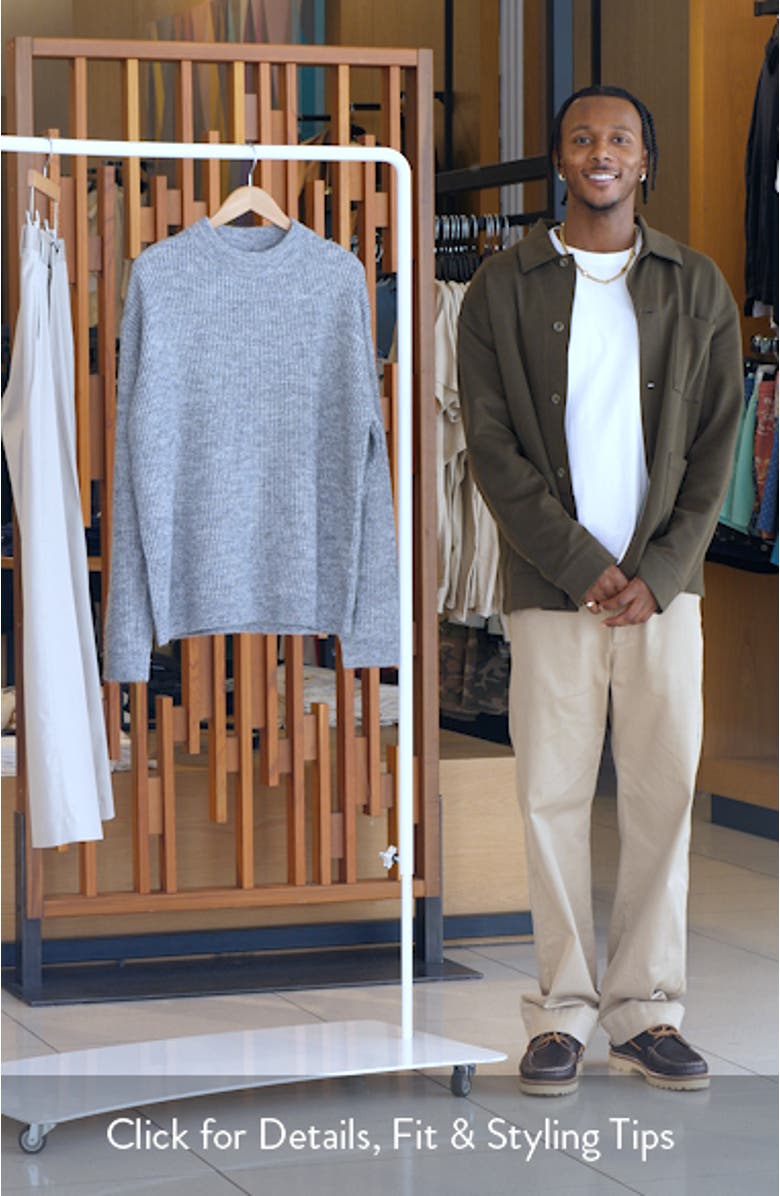 Rib Mock Neck Sweater, sales video thumbnail