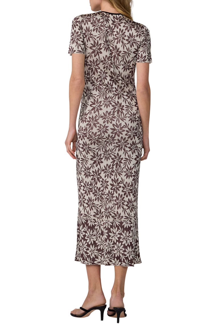 Rhona Floral Midi Dress, Alternate, color, THISTLE BR